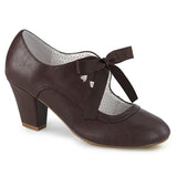 WIGGLE-32 - Dark Brown Faux Leather size 10 SHOP WORN - CLEARANCE