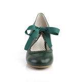 WIGGLE-32 - Dark Green Faux Leather size 7 CLEARANCE & SHOP WORN