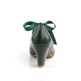 WIGGLE-32 - Dark Green Faux Leather size 7 CLEARANCE & SHOP WORN