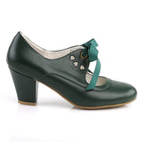 WIGGLE-32 - Dark Green Faux Leather size 7 CLEARANCE & SHOP WORN