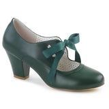 WIGGLE-32 - Dark Green Faux Leather size 7 CLEARANCE & SHOP WORN