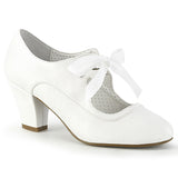 WIGGLE-32 - White Faux Leather Size 6 - SHOP WORN & CLEARANCE