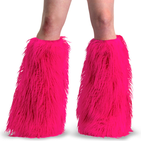 YETI-08  Hot Pink Faux Fur Boot Sleeve