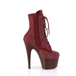 ADORE-1020RM - Burgundy Faux Suede-RS Mesh/Burgundy Mat