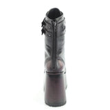 CAMEL-250 - Blk-Burgundy Rub-Off Vegan Leather
