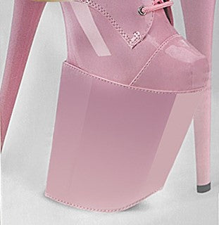 Patent Shoe Covers - 8" Baby Pink SIZE 9