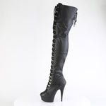 DELIGHT-3022 - Blk Faux Leather/Blk Matte