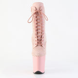 FLAMINGO-1020RM - Salmon Pink Faux Suede-RS Mesh/B. Pink Matte