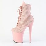 FLAMINGO-1020RM - Salmon Pink Faux Suede-RS Mesh/B. Pink Matte