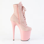 FLAMINGO-1020RM - Salmon Pink Faux Suede-RS Mesh/B. Pink Matte