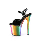 FLAMINGO-809RC - Blk Pat/Rainbow Chrome