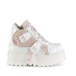 SLACKER-50 - Wht Holographic Pat-B. Pink Multi Glitter