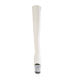 SPECTATOR-3019 - Wht Faux Leather/Clr-Slv Chrome