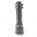 CAMEL-250 - Blk-Silver Rub-Off Vegan Leather