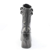 CAMEL-250 - Blk-Silver Rub-Off Vegan Leather