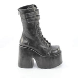 CAMEL-250 - Blk-Silver Rub-Off Vegan Leather