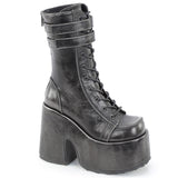 CAMEL-250 - Blk-Silver Rub-Off Vegan Leather