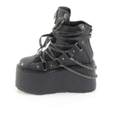 DAMNED-60 - Blk Vegan Leather