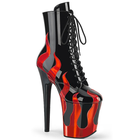 FLAMINGO-1020FLM Blk Pat-Red Metallic
