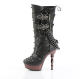 MUERTO-159 - Blk Vegan Leather/Pewter Chrome