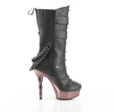 MUERTO-159 - Blk Vegan Leather/Pewter Chrome