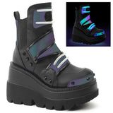 SHAKER-58 - Green Multi Reflective-Blk Vegan Leather