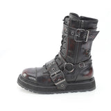 VALOR-220 - Blk-Burgundy Rub-Off Vegan Leather