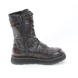 VALOR-220 - Blk-Burgundy Rub-Off Vegan Leather