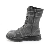 VALOR-220 - Blk-Silver Rub-Off Vegan Leather