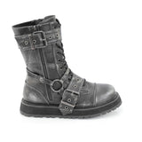 VALOR-220 - Blk-Silver Rub-Off Vegan Leather