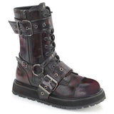 VALOR-220 - Blk-Burgundy Rub-Off Vegan Leather