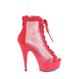 DELIGHT-600-33RM - Red Faux Suede-RS Mesh/Red Matte