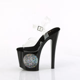 ENCHANT-708LT-CIRCLE - Clr/Blk-Slv Glitter