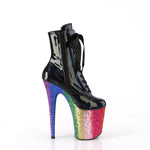 FLAMINGO-1020HG - Blk Holo Pat/Rainbow Glitter