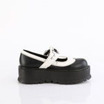 SLACKER-23 - Blk-Wht Vegan Leather