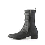 WARLOCK-110-B - Blk Vegan Leather