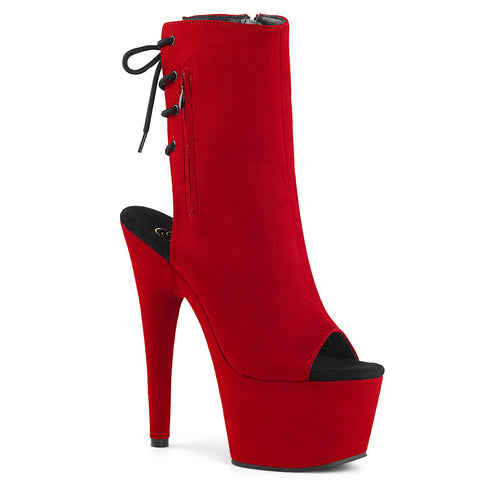 ADORE-1018FS - Red Faux Suede/Red Faux Suede