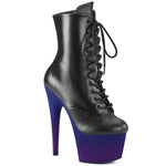 ADORE-1020BP - Blk Faux Leather/Blue-Purple Ombre