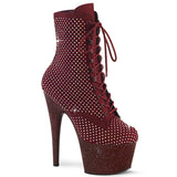 ADORE-1020RM - Burgundy Faux Suede-RS Mesh/Burgundy Mat