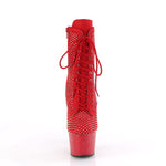 ADORE-1020RM - Red Faux Suede-RS Mesh/Red Matte