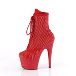 ADORE-1020RM - Red Faux Suede-RS Mesh/Red Matte