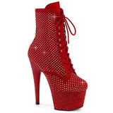 ADORE-1020RM - Red Faux Suede-RS Mesh/Red Matte