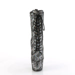 ADORE-1040SPF - Silver Metallic Holo Snake Print Fabric/