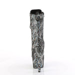 ADORE-1040SPF - Silver Metallic Holo Snake Print Fabric/