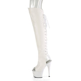 ADORE-3019 - Wht Faux Leather/Wht Matte