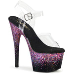 ADORE-708SS - Clr/Blk-Purple Multi Glitter