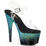 ADORE-708SS - Clr/Blk-Turquoise Multi Glitter