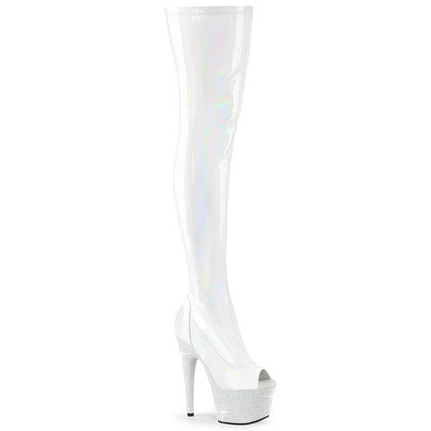 BEJEWELED-3011-7 - Wht Str Holo Pat/Wht RS