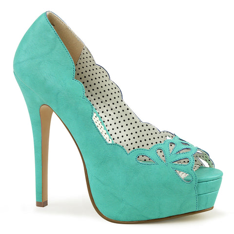 BELLA-30 - Teal Faux Leather size 6 SHOP WORN & CLEARANCE