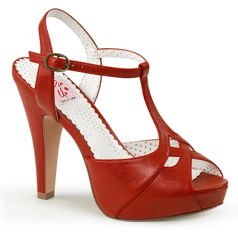 BETTIE-23 - Red Faux Leather